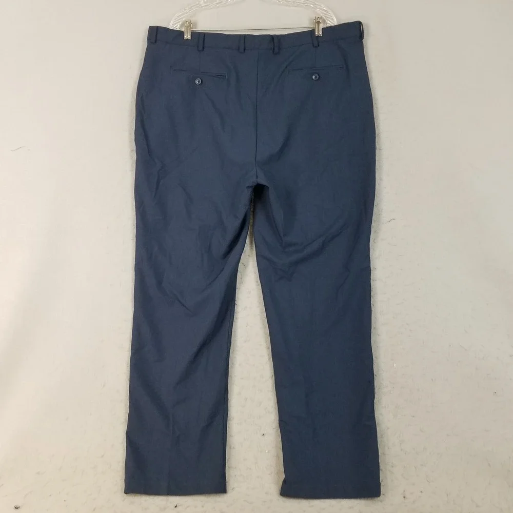 Greg Norman Pants Men 42x32 Navy Blue Golf Performance Stretch Flat Front